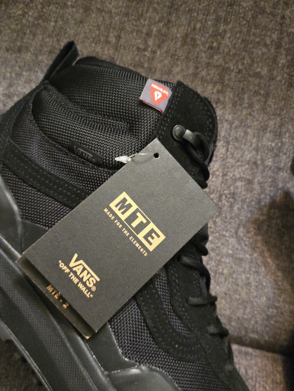 Vans Mte 2 Ultrarange Exo Men Size 11.5 Blackout Hiking Boots Primaloft 062026 - Picture 5 of 9